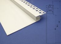 Shadow Gap Plaster in Profile For Led Strip 3 metre recessed 