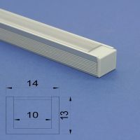 Led Aluminium 2m U channel profile Clear Lid  