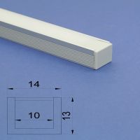 Led Aluminium 2m U channel profile Frosted Lid 