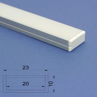 LED Aluminium Profile 2 Metre Frosted Lid