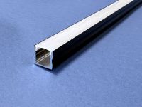 LED Black Aluminium 3 Metre Profile Frosted Lid