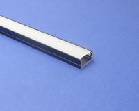 Black LED Aluminium 3m profile Frosted Lid