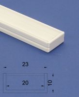 Led Aluminium 3 metre White Profile with Frosted Lid  