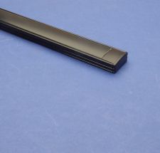 Led Aluminium 3 metre Black profile Black Lid    