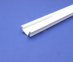 Led Aluminium 2m White Recessed Angle Profile Frosted Lid  