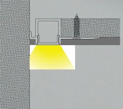 Led Plaster in Profile 2 metre Recessed 