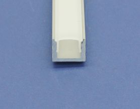 Led Black Aluminium 3 metre profile Opal Lid   