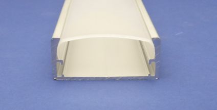 Led Aluminium 2 metre Flat profile Frosted Lid 