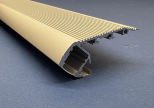 LED Aluminium 2m Stair Nose Profile Frosted Lid 