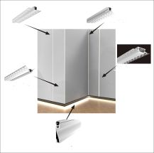 Led Plaster in Profile 2 metre recessed 