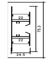 UP AND DOWN BLACK DECORATIVE WALL PROFILES