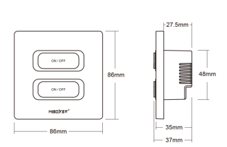  2 Gang Panel Remote (2.4G) 240v