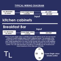 WIRING DIAGRAM - Single colour strip dimming