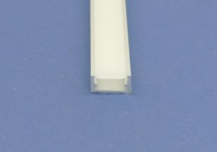 Led Aluminium 2m profile White Clear Lid    