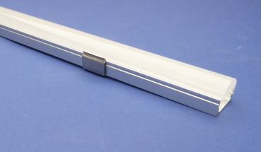 Led Aluminium 2 metre profile Semi Clear Lid   