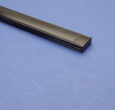 Led Aluminium 2 metre Black profile Black Lid    
